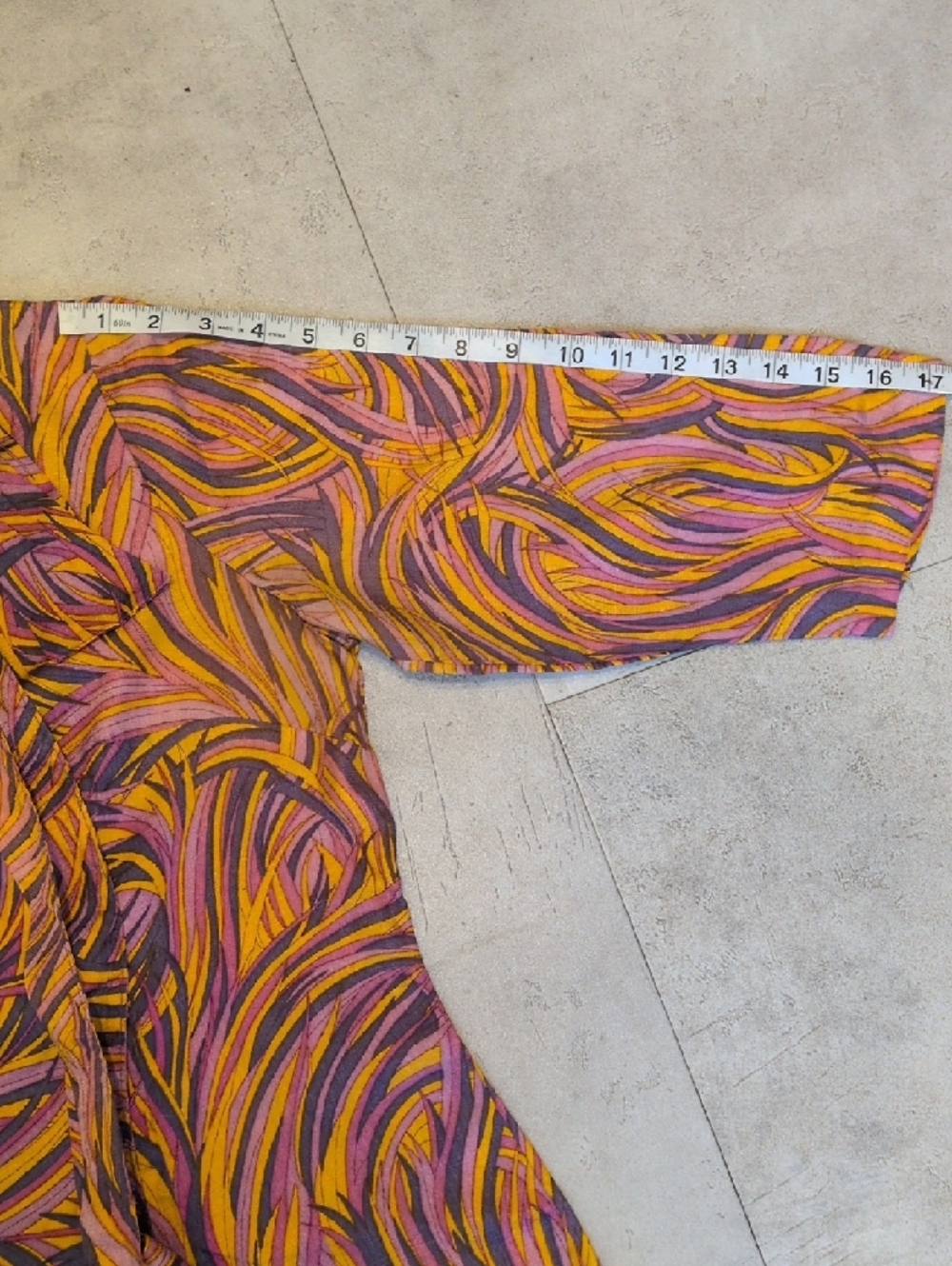 Beeline Brand Vintage 60's Swirl Print Midi Dress in Pink, Yellow, Purple - Picture 5 of 10